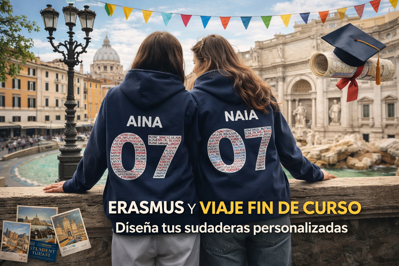 Sudaderas para viaje de fin de curso